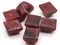 8 14mm x 12mm Red Rectangle Flatback Vintage Lucite Plastic Cabochons